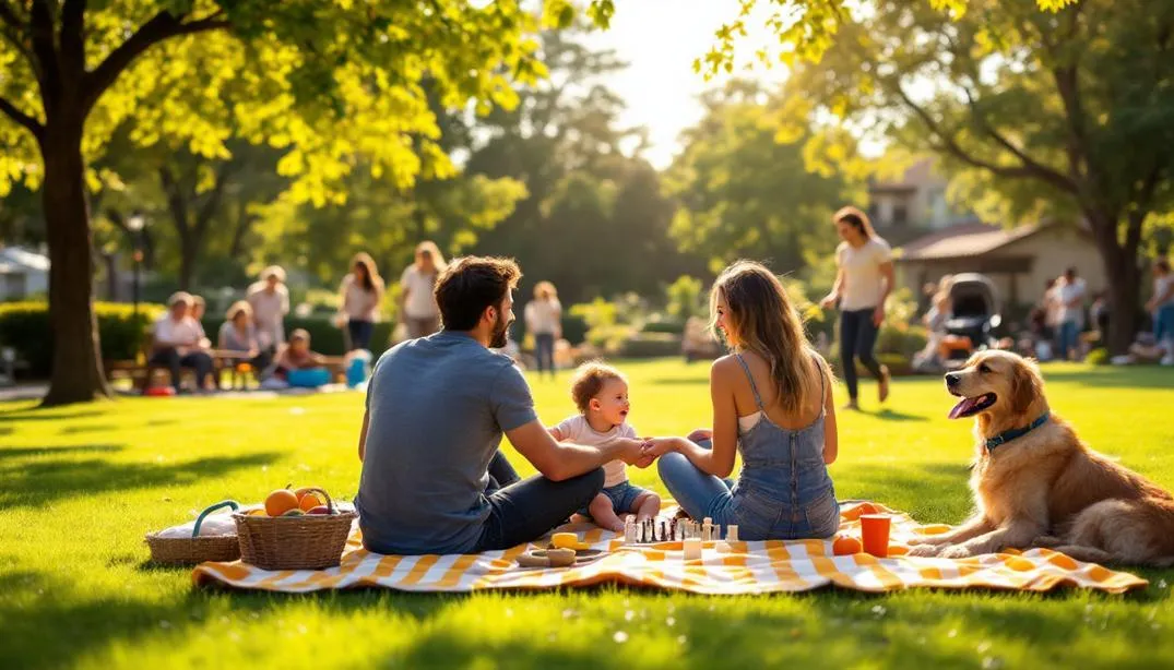 پیک‌نیک خانوادگی در فضای سبز محلهٔ وست گرو