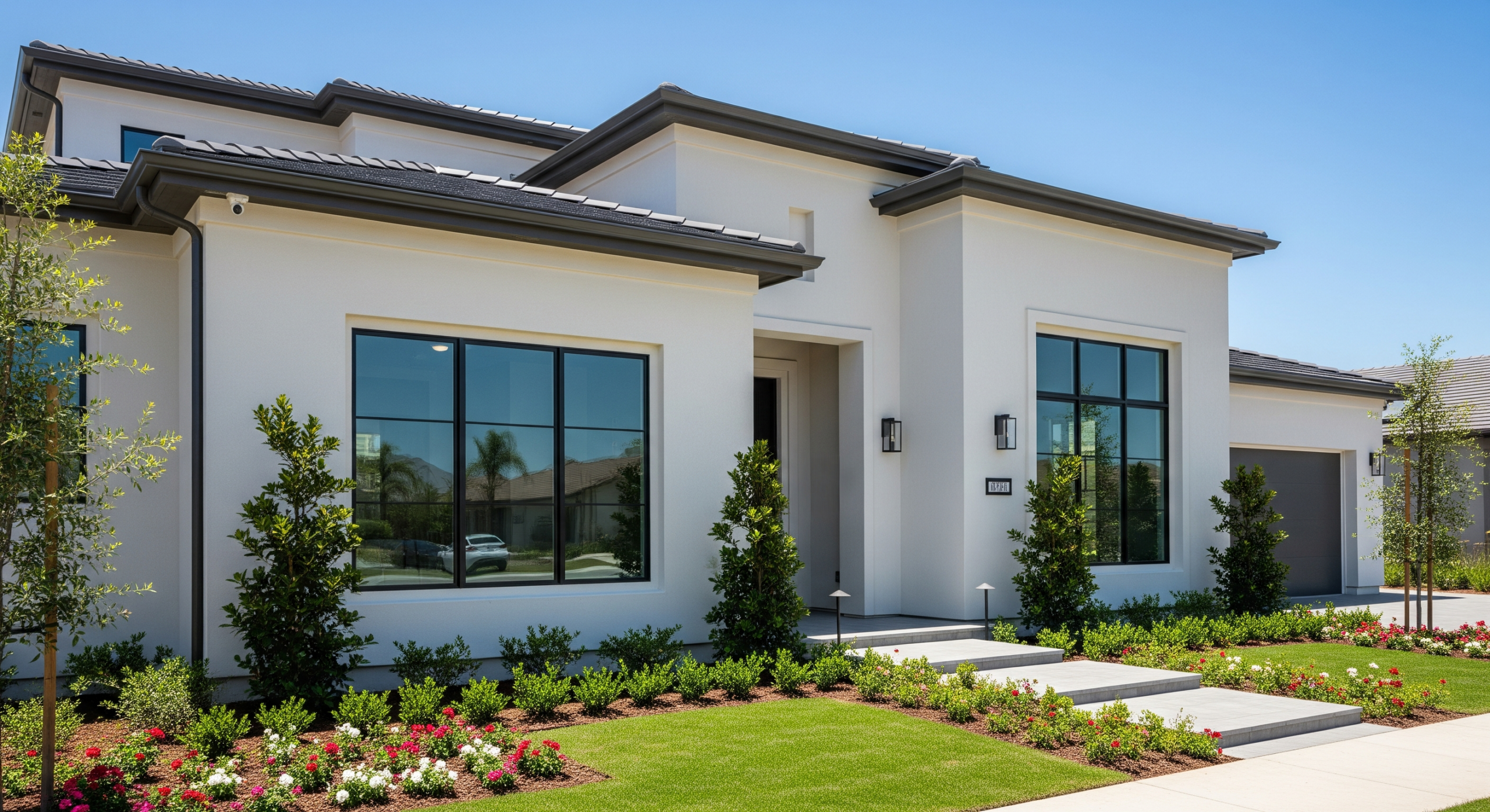 Newly built luxury home in a Santa Ana neighborhood