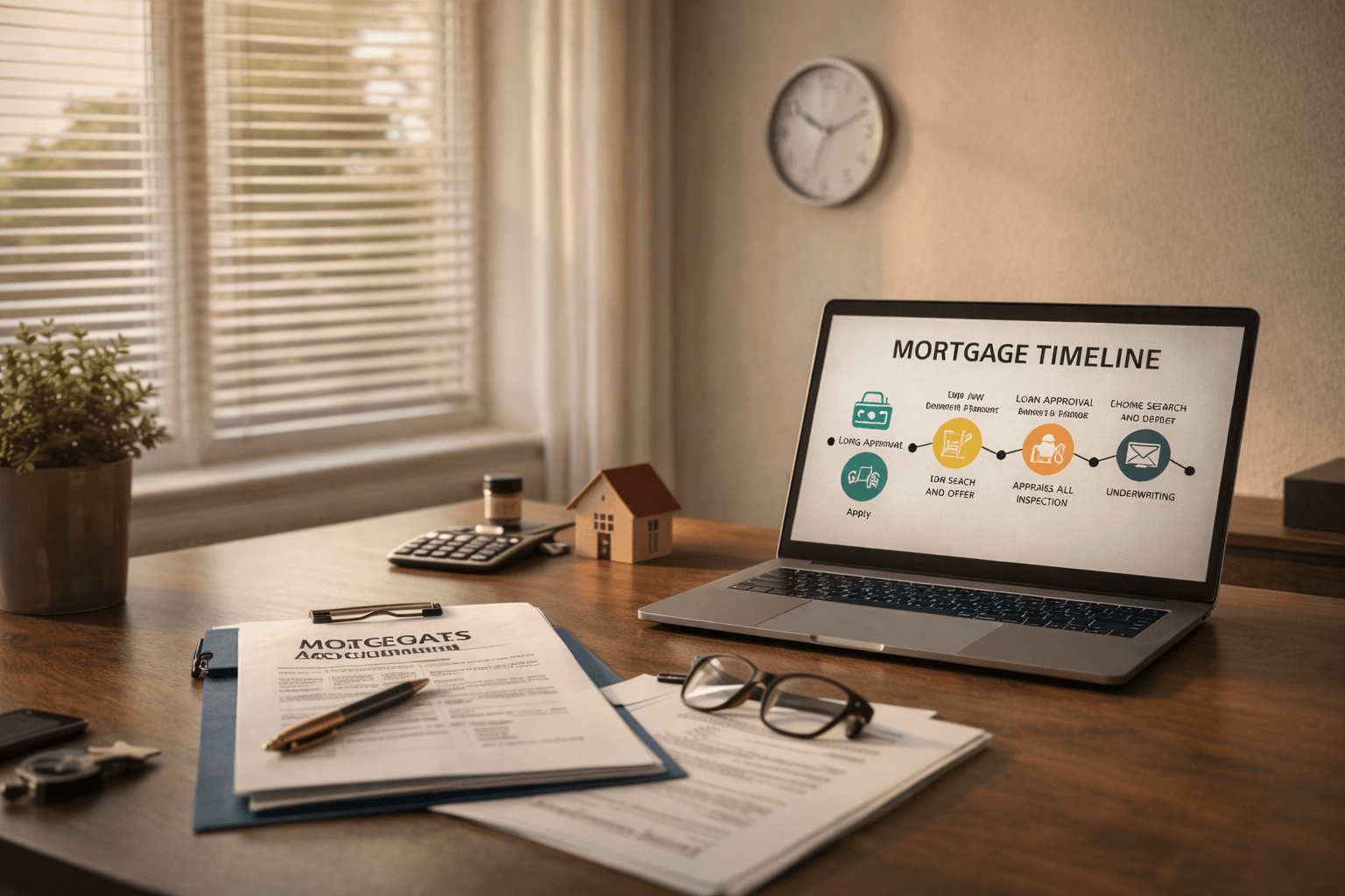 Ali Shariat | Real Estate Group | Top Cities for Rental ROI in California: Where Investors Are Finding the Best Returns Laptop displaying a mortgage timeline with documents and calculator on a desk