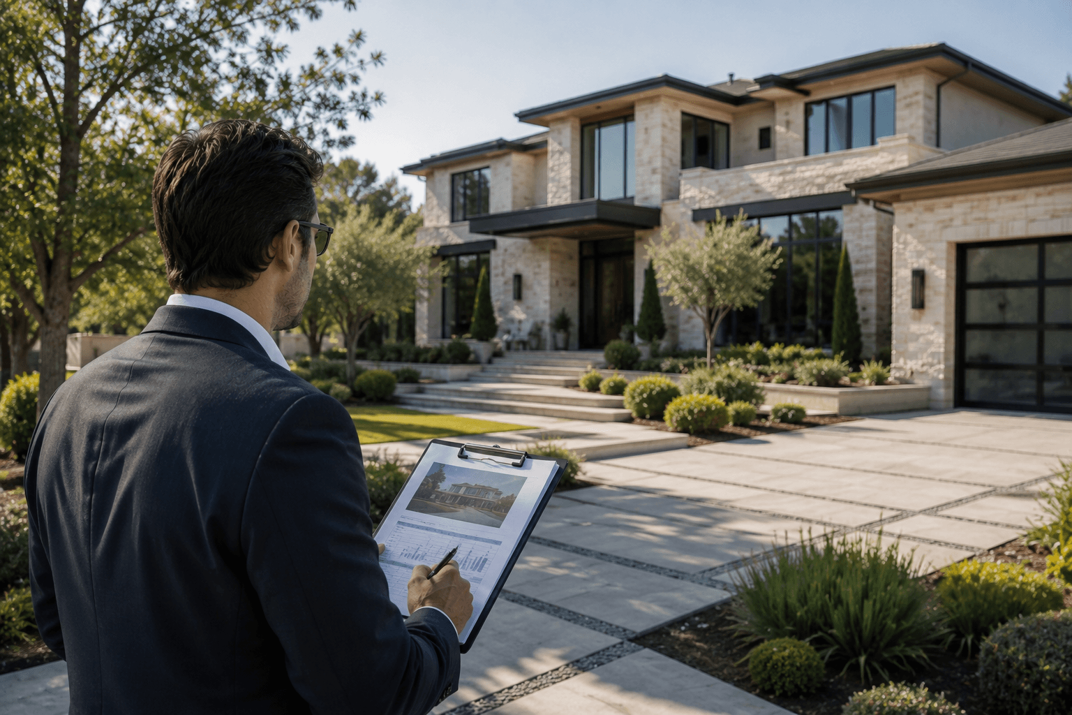 Ali Shariat | Real Estate Group | Why Luxury Home Appraisals Can Differ From Market Value Real estate professional evaluating a luxury residential property