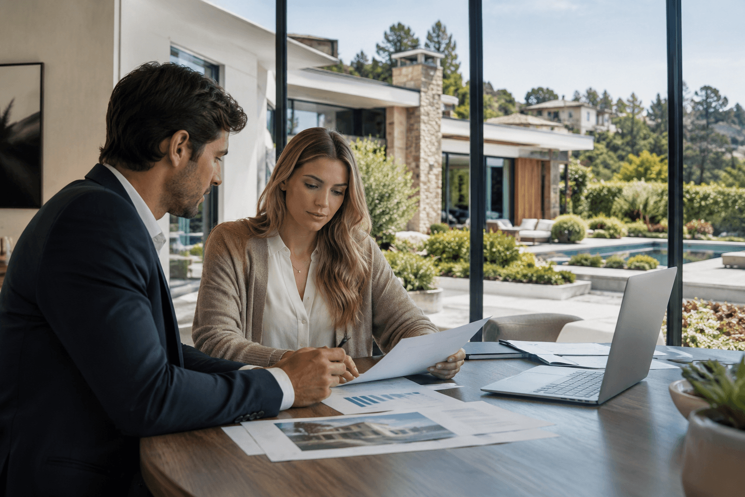 Ali Shariat | Real Estate Group | What Happens When a Home Appraisal Comes in Lower Than the Purchase Price Investors discussing property investment strategy in a luxury home setting