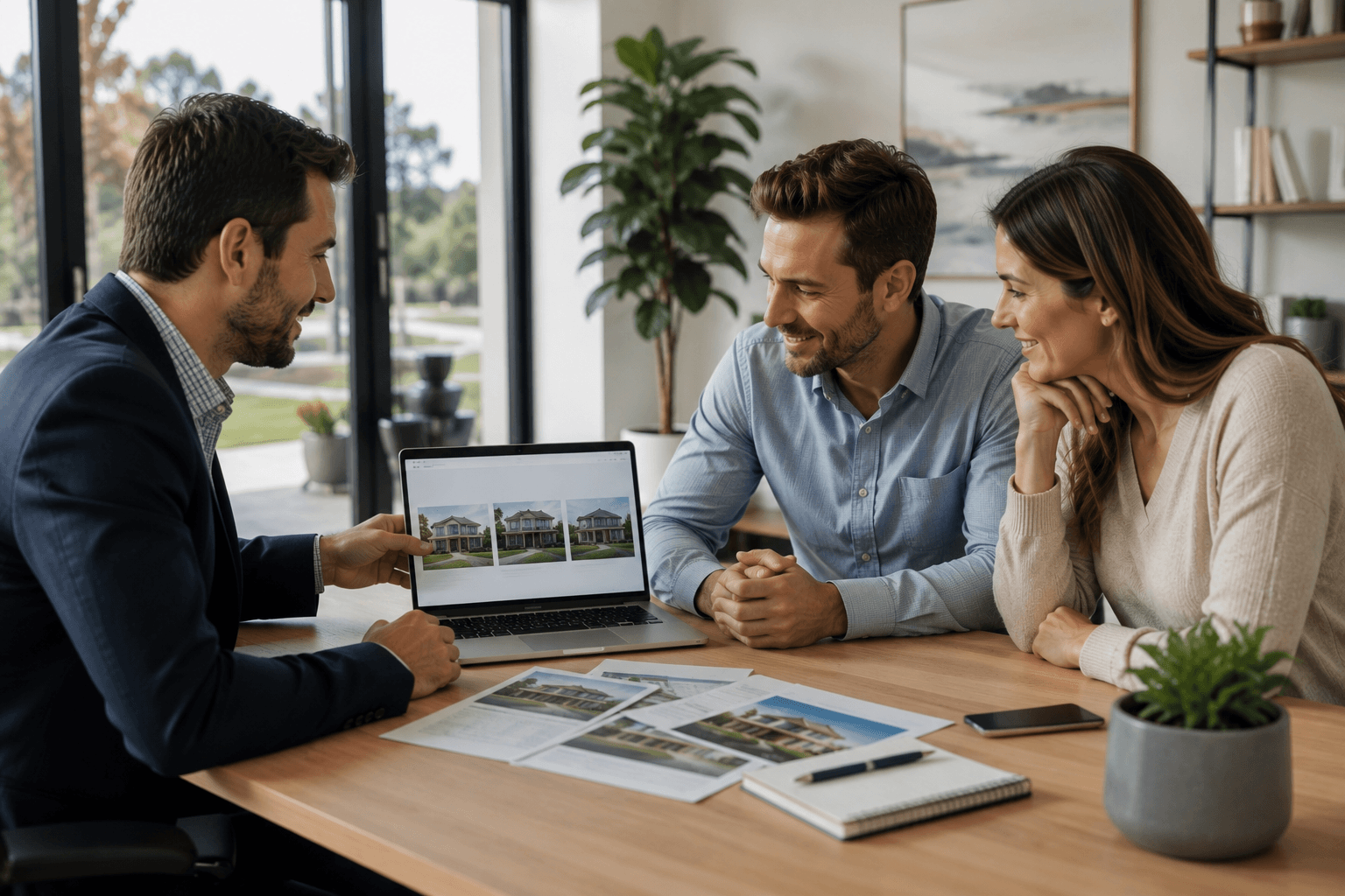 Ali Shariat | Real Estate Group | What Buyers Should Do After a Home Offer Is Rejected Clients meeting with a real estate advisor to compare home investment options