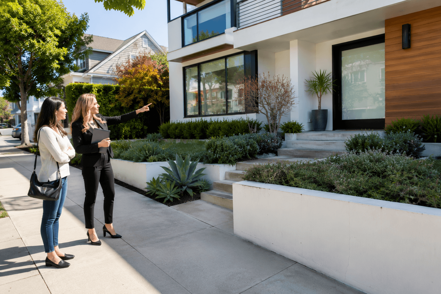 Ali Shariat | Real Estate Group | When a House Price Reduction Is a Red Flag and When It’s an Opportunity Real estate agent presenting a modern residential property to a prospective buyer