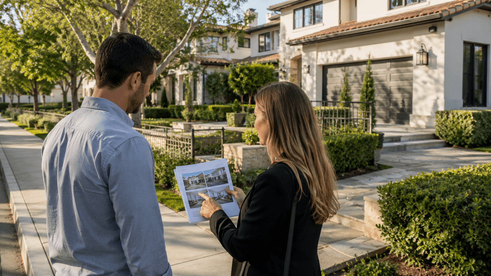Ali Shariat | Real Estate Group | Why Some Homes Become Expired Listings and What Buyers Can Learn From Them Real estate agent presenting property options to prospective homebuyers.