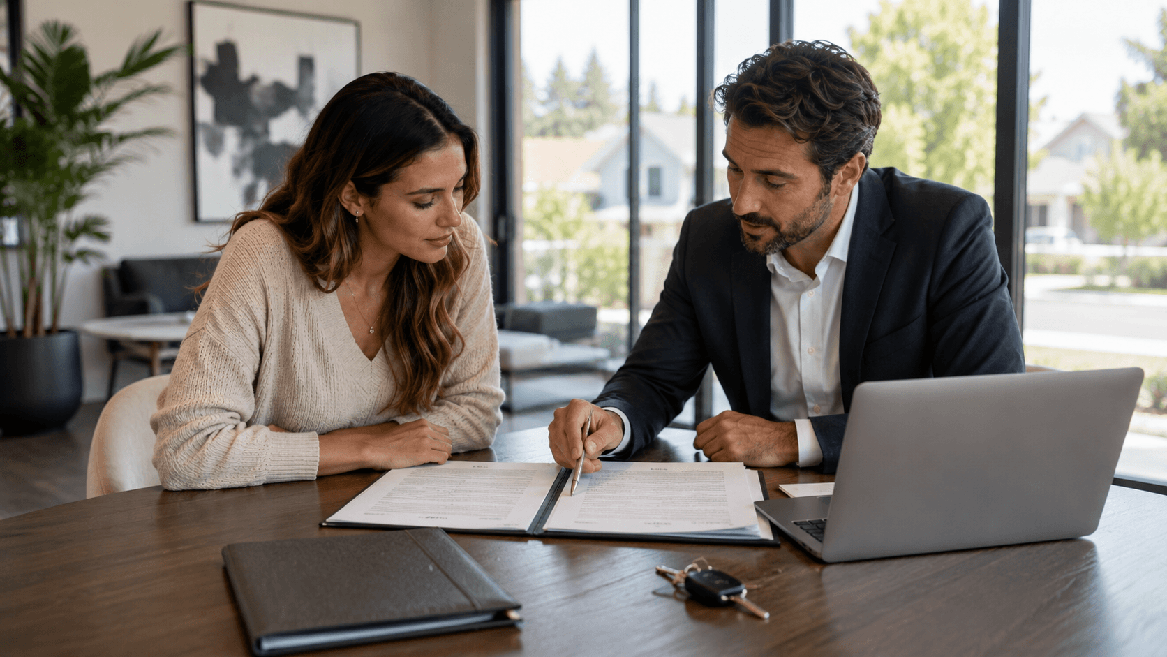 Ali Shariat | Real Estate Group | California Seller Disclosures Explained and the Warning Signs Buyers Should Never Ignore Client signing home purchase paperwork with a real estate advisor.