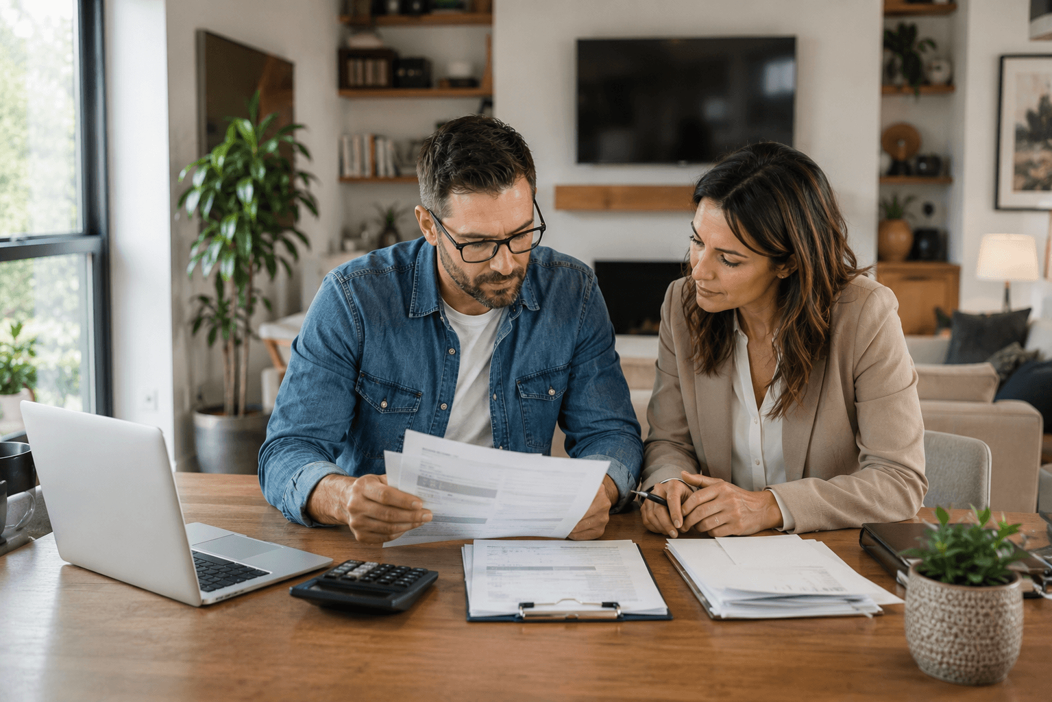 Ali Shariat | Real Estate Group | How Do Bank Statement Loans Work for Self-Employed Homebuyers? Homebuyer reviewing property financial documents with a real estate advisor.